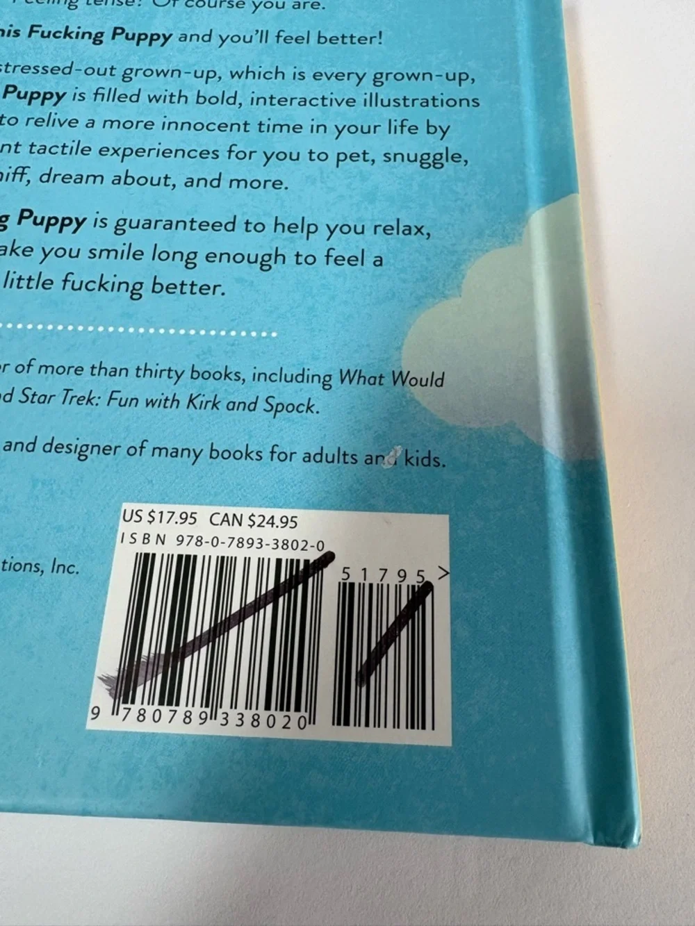 NWOT Pet This F**** Puppy: A Touch-And-Feel Book For Stressed-Out Adults